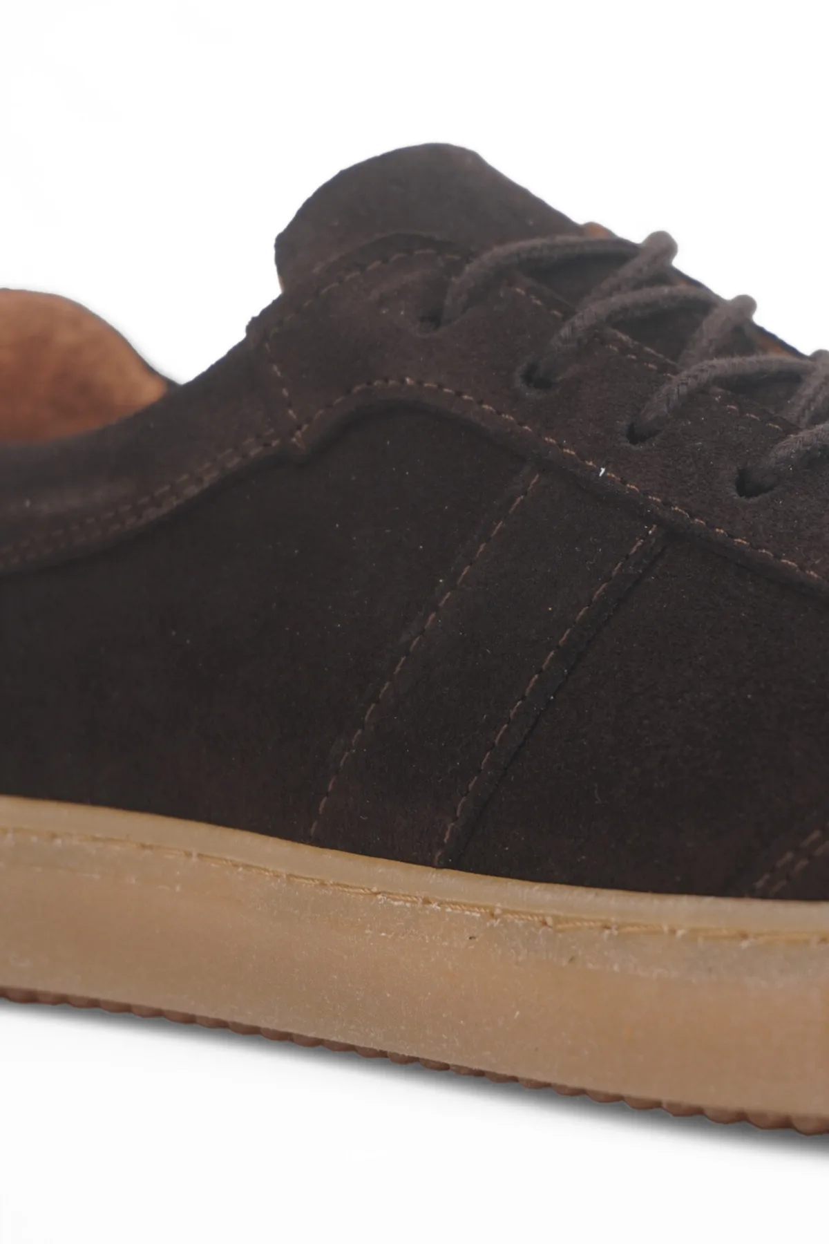 Taba Süet Kadın Hakiki Deri Casual Sneaker Kahverengi Süet