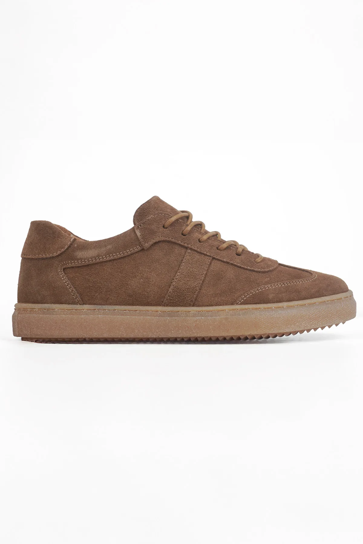 Taba Süet Kadın Hakiki Deri Casual Sneaker Taba Süet