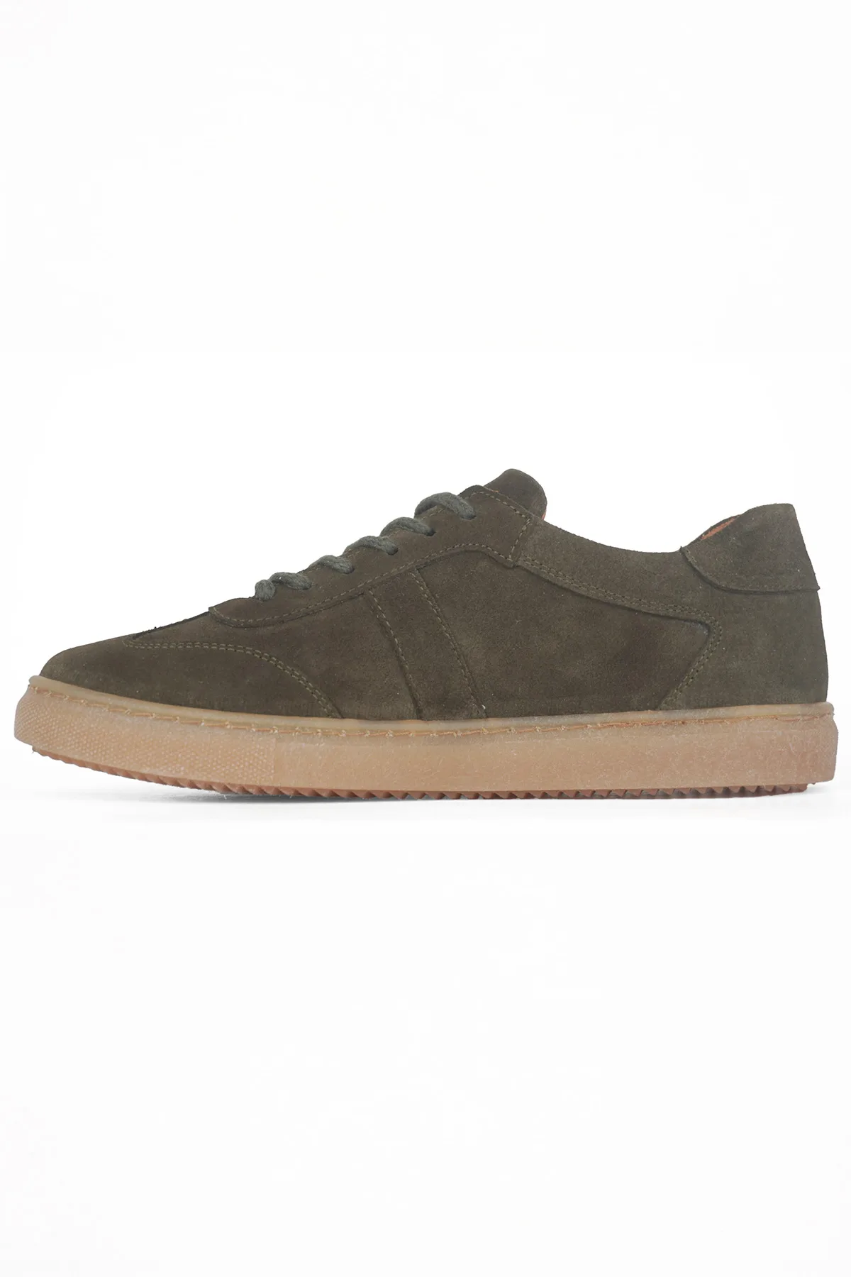 Süet Kadın Hakiki Deri Casual Sneaker Yeşil Süet