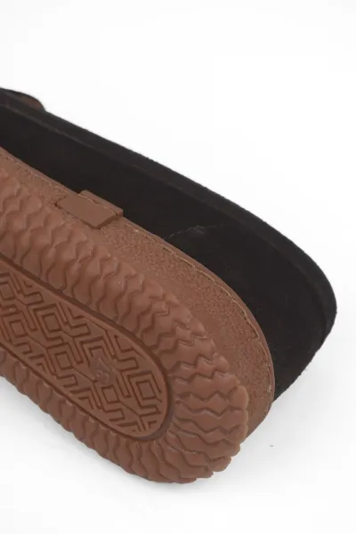 Kadın Hakiki Deri Ortopedik Loafer Kahverengi Süet