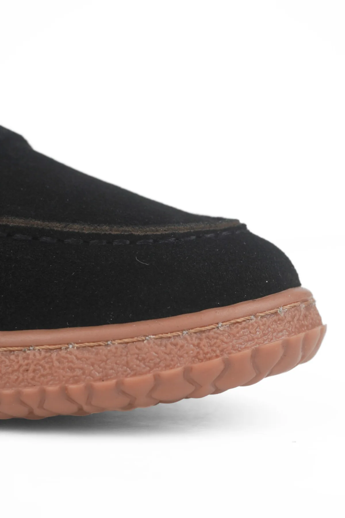 Acı Kahve Süet Kadın Hakiki Deri Ortopedik Loafer Siyah