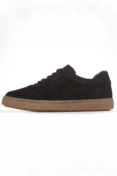 Kadın Hakiki Deri Casual Sneaker Kahverengi Süet