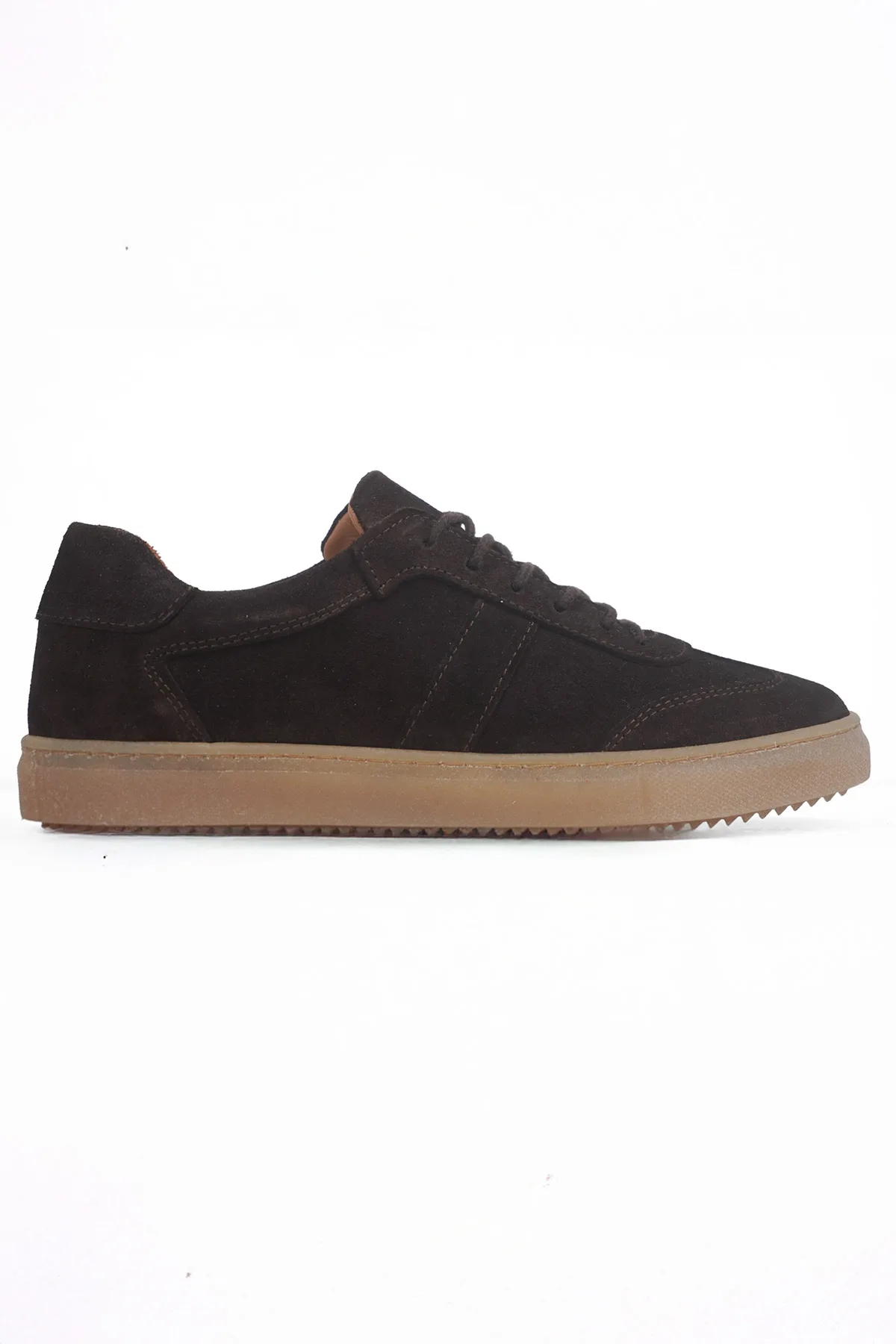 Taba Süet Kadın Hakiki Deri Casual Sneaker Kahverengi Süet