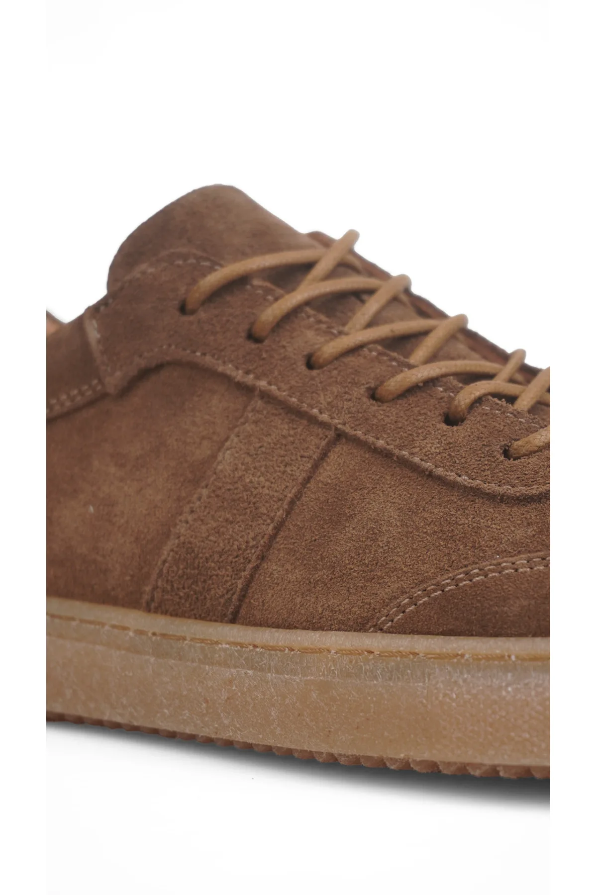 Taba Süet Kadın Hakiki Deri Casual Sneaker Taba Süet