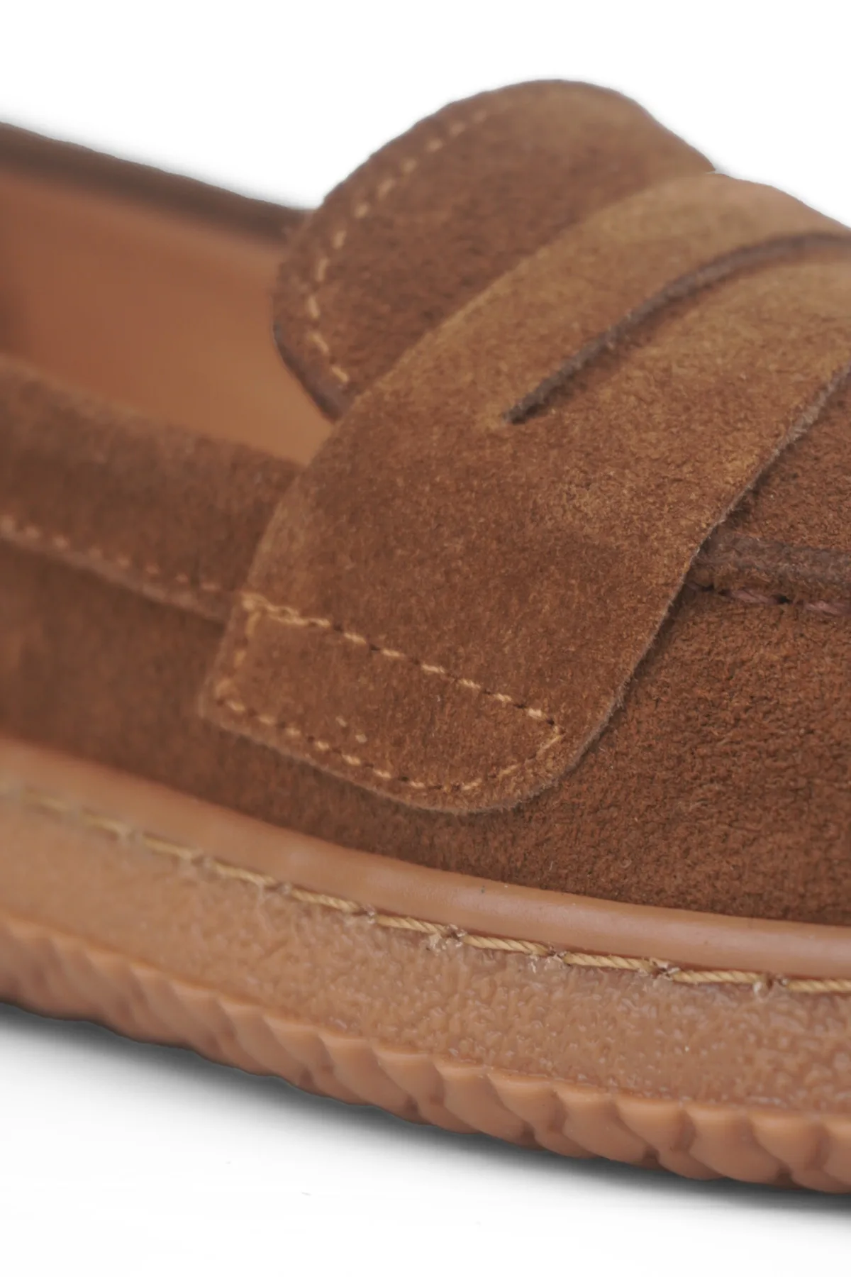 Acı Kahve Süet Kadın Hakiki Deri Ortopedik Loafer Taba Süet