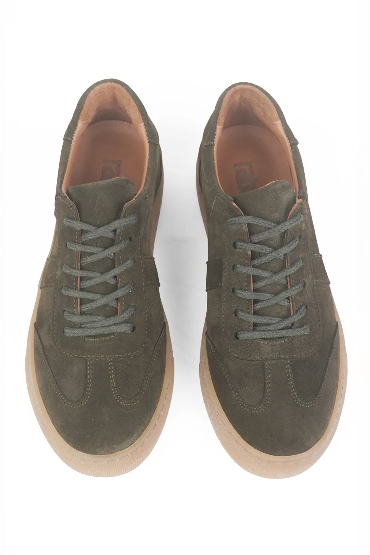 Süet Kadın Hakiki Deri Casual Sneaker Yeşil Süet