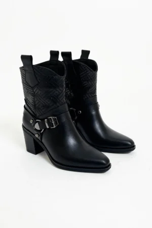 siyah kadın hakiki deri kalın topuklu western kovboy bot siyah kadın hakiki deri kalın topuklu western kovboy bot