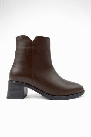 siyah kadın hakiki deri kare burun 5 cm topuklu kaymaz taban rahat