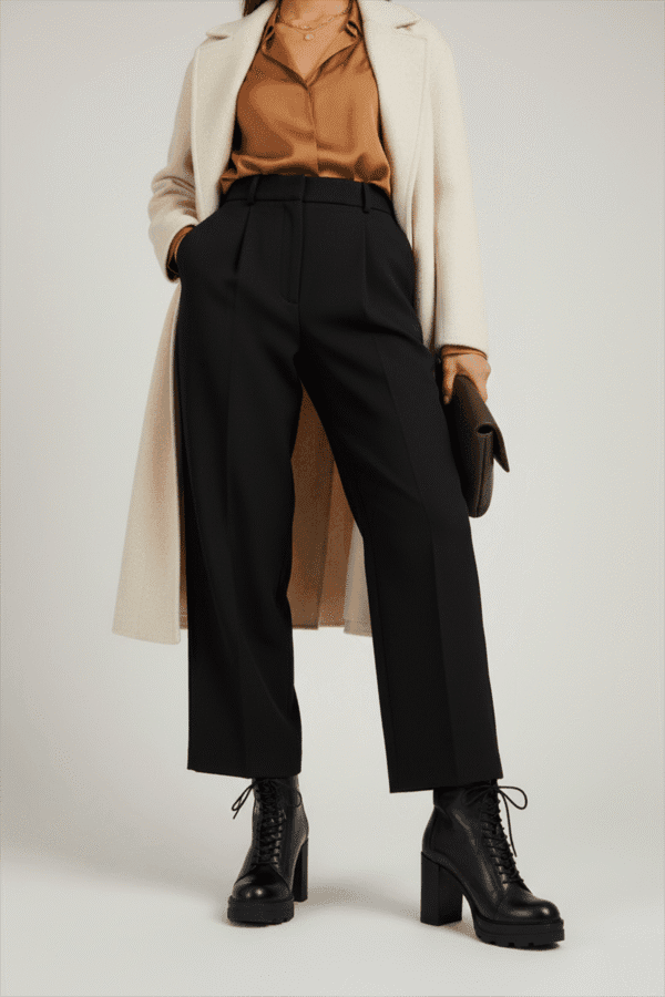 platformtopuklubot23423 Siyah Kadın Hakiki Deri Bağcıklı Fermuarlı Yüksek Platform Kalın Topuklu Bot