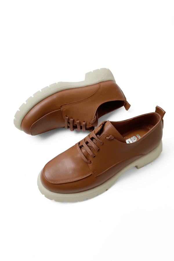 kadın hakiki napa deri ortopedik taban oxford ayakkabı