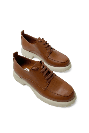 kadın hakiki napa deri ortopedik taban oxford ayakkabı