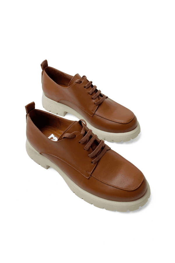 kadın hakiki napa deri ortopedik taban oxford ayakkabı