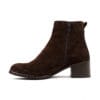 Süet Kadın Hakiki Deri Bilekte Fermuarlı ve Lastikli Chelsea Bot