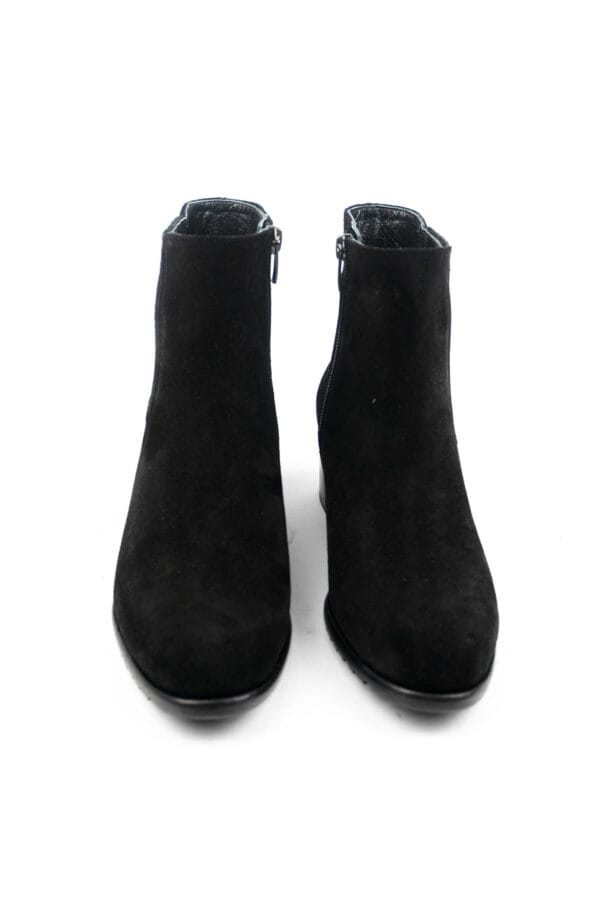 Süet Kadın Hakiki Deri Bilekte Fermuarlı ve Lastikli Chelsea Bot