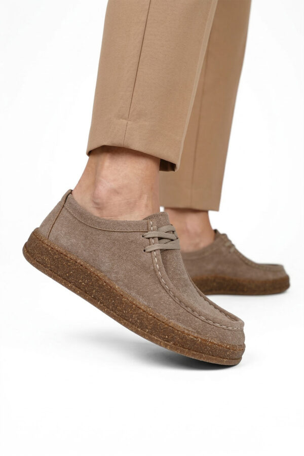 Süet Kadın Bağcıklı Ortopedik Taban Rahat Günlük Casual Ayakkabı