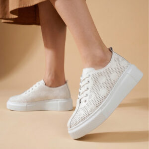 1_org_zoom-1792 Kadın Hakiki Deri Yazlık Delikli Yüksek Tabanlı Rahat Günlük Casual Sneaker Spor Ayakkabı