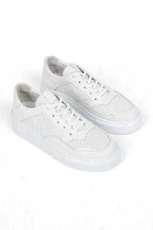 Hakiki Deri Kadın Yüksek Tabanlı Günlük Rahat Casual Sneaker Spor Ayakkabı