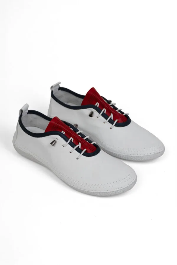 Kadın Hakiki Deri Ortopedik Günlük Rahat Casual Ayakkabı Bağcıklı Comfort