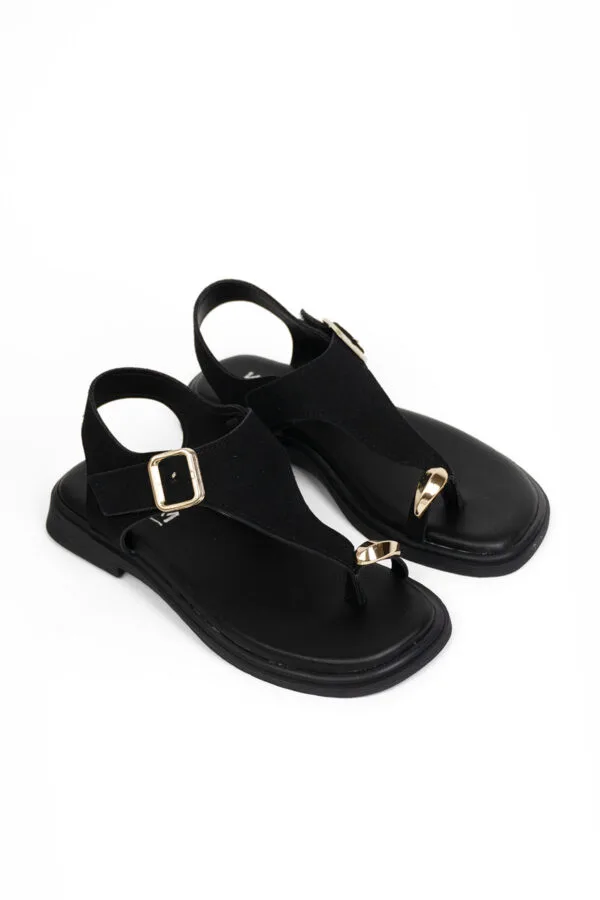 Kadın Metal Tokalı Baş Parmak Arası Günlük Sandalet