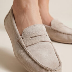 Kadın Hakiki Süet Deri Loafer – Ortopedik Taban Günlük Comfort