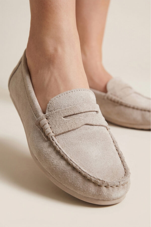 Kadın Hakiki Süet Deri Loafer – Ortopedik Taban Günlük Comfort